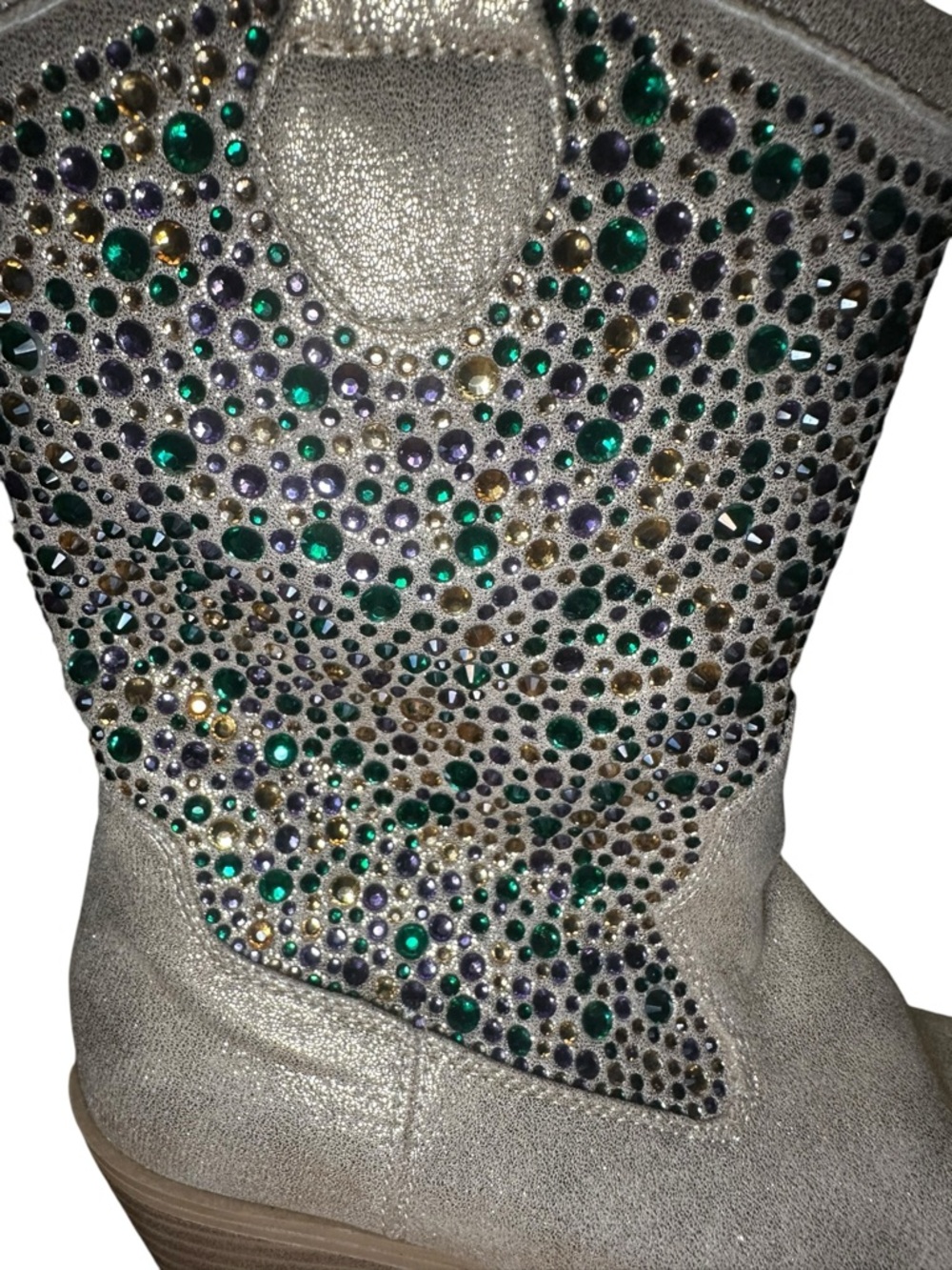 Mardi Gras rhinestone boots - Picture 7 of 9